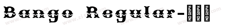 Bango Regular字体转换
